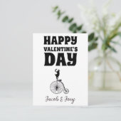 Katzenliebhaber, Happy valentines day personalisie Postkarte (Stehend Vorderseite)