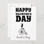 Katzenliebhaber, Happy valentines day personalisie Postkarte (Vorne/Hinten)