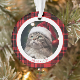 Katzenliebhaber-Haustier-Weihnachts-Foto-Ornament Ornament