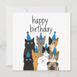Katzenliebhaber-Karten - Katzenparty-Geburtstagska