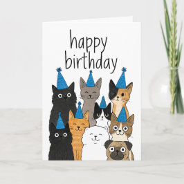 Katzenliebhaber-Karten - Katzenparty-Geburtstagska Dankeskarte