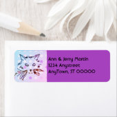 Katzenliebhaber kehren Adressetikett lila violett (Insitu)