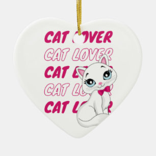 Katzenliebhaber Keramik Ornament