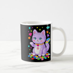 Katzenliebhaber Meister Erbauer Bausteine Blöcke Kaffeetasse