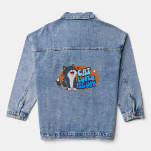 Katzenliebhaber Miauen - blaue Katze Jeansjacke
