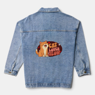 Katzenliebhaber Miauen - orange Katze Jeansjacke