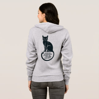 Katzenliebhaber mit inspirierendem Zitat - Grau Gr Hoodie