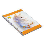 Katzenliebhaber-Mutter-Foto orange Notizblock (Rechte Seite)