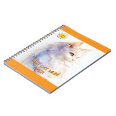 Katzenliebhaber-Mutter-Foto orange Notizblock (Linke Seite)