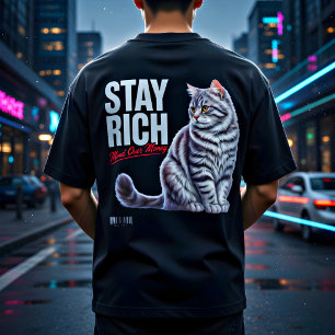 Katzenliebhaber-Reiches-Mindset-Motivationsposter- Tri-Blend Shirt