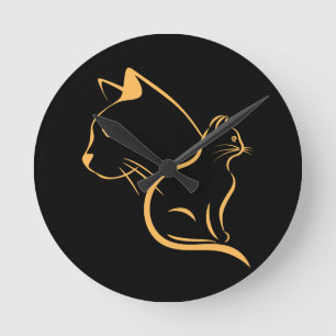 Katzenliebhaber Runde Wanduhr