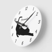 Katzenliebhaber Runde Wanduhr (Winkel)