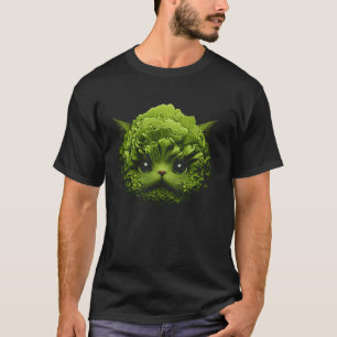 Katzenliebhaber Salatkopf Kitty Schnurrhaare Pfote T-Shirt