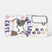 Katzenliebhaber Samsung Galaxy Hülle (Rückseite (Horizontal))