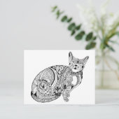 Katzenliebhaber Schwarz-Weiß-Katze Postkarte (Stehend Vorderseite)