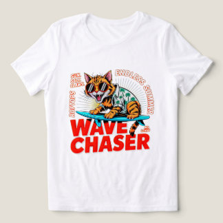 Katzenliebhaber-Spaß Retro-Surfer-Kätzchen-Geschen Tri-Blend Shirt