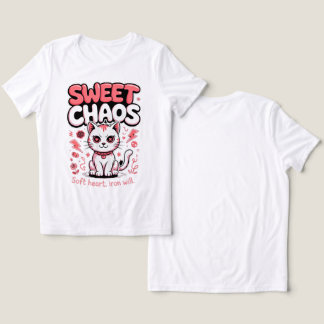Katzenliebhaber Sweet Chaos Bold Statement Ästheti Tri-Blend Shirt