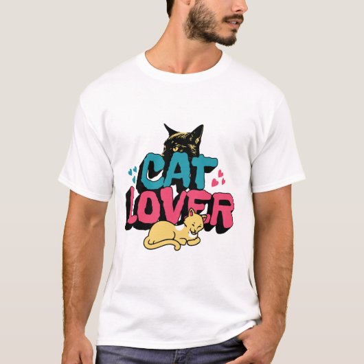 Katzenliebhaber T-Shirt (Vorderseite)