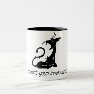 Katzenliebhaber-Tasse Zweifarbige Tasse