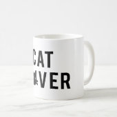 Katzenliebhaber-Textentwurf mit Gesicht der Kaffeetasse (VorderseiteRechts)