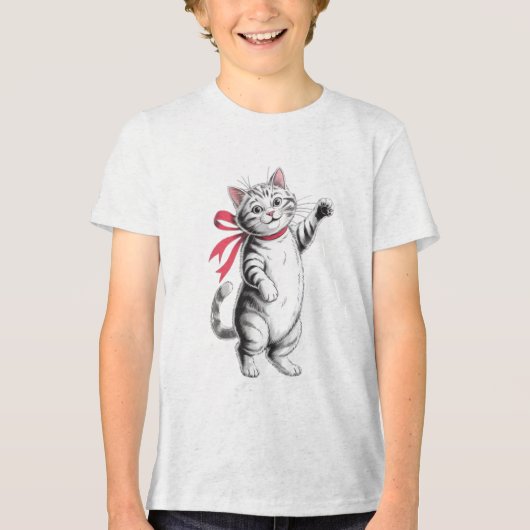 Katzenliebhaber Tri-Blend Shirt (Vorderseite)