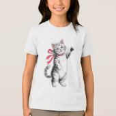 Katzenliebhaber Tri-Blend Shirt (Vorderseite)