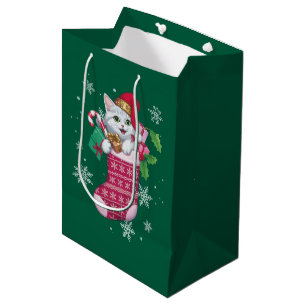 Katzenliebhaber Weihnachten Lustiger Katzenbesitze Mittlere Geschenktüte