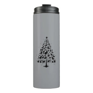 Katzenliebhaber-Weihnachtsbaum 1 Thermosbecher