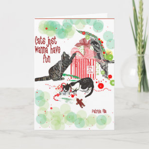 Katzenliebhaber Weihnachtskarte Feiertagskarte