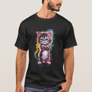 Katzenliebhaber Wütende Katze Felines Geschenk Gra T-Shirt