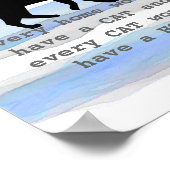 Katzenliebhaber zitieren das Design von Aquarellst Poster (Ecke)