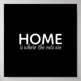 Katzenliebhaber zitieren Plakat schwarz-weiß