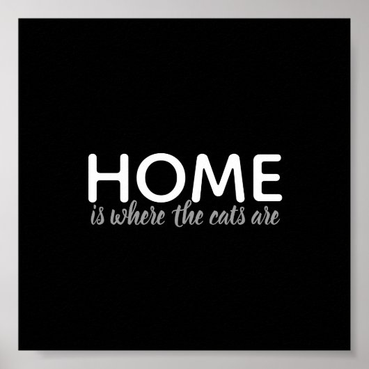 Katzenliebhaber zitieren Plakat schwarz-weiß (Vorne)