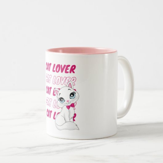 Katzenliebhaber Zweifarbige Tasse (VorderseiteRechts)