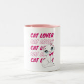 Katzenliebhaber Zweifarbige Tasse (Mittel)