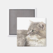 Katzenliegen Magnet (Vorderseite/Rückseite)