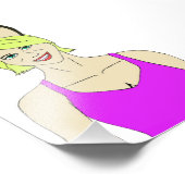 Katzenmädchen Fotodruck (Ecke)