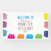 Katzenmädchen-Geburtstagsfeier Banner (Horizontal)