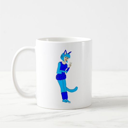 Katzenmädchen   kaffeetasse (Links)