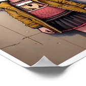 Katzenmädchen (KI) Poster (Ecke)