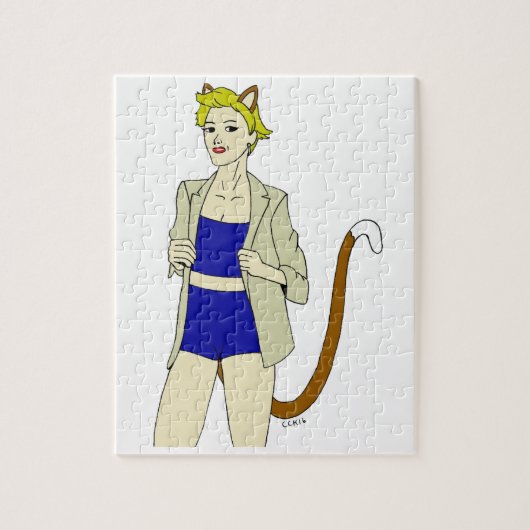 Katzenmädchen   puzzle (Vertikal)