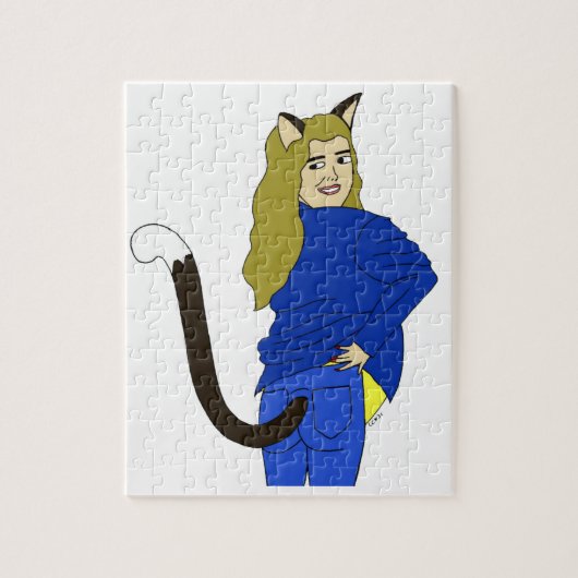 Katzenmädchen puzzle (Vertikal)