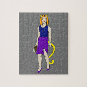 Katzenmädchen Puzzle