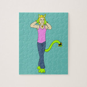 Katzenmädchen Puzzle