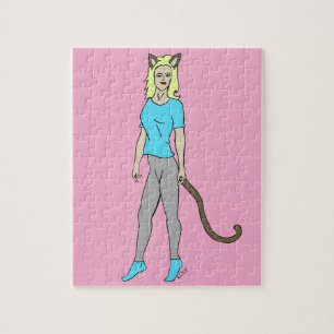 Katzenmädchen Puzzle
