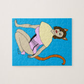 Katzenmädchen Puzzle (Horizontal)
