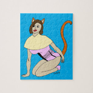 Katzenmädchen Puzzle