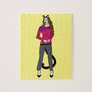 Katzenmädchen Puzzle