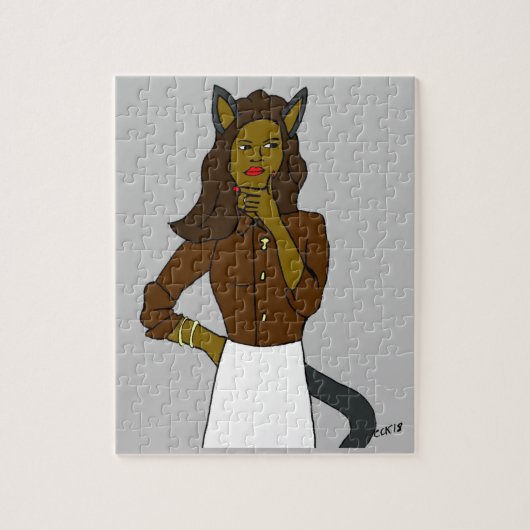 Katzenmädchen puzzle (Vertikal)