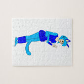 Katzenmädchen Puzzle (Horizontal)